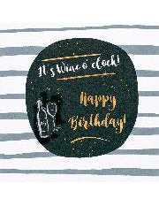 Doppelkarte / Happy Birthday Black+Gold