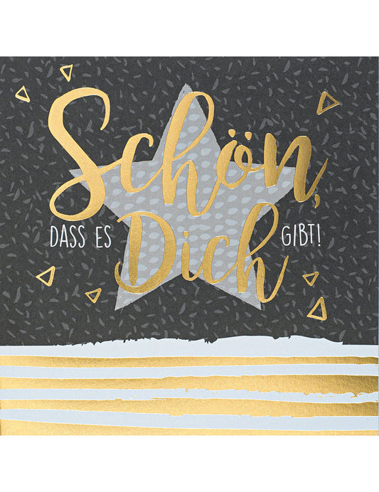 Doppelkarte Black & Gold