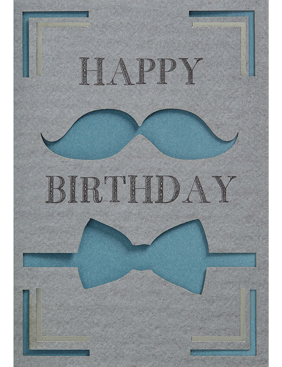 Doppelkarte / Happy Birthday / hoch