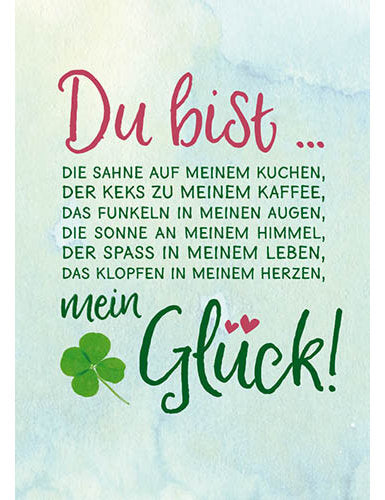Postkarte. Kultura / Liebe/Für Dich / Hoch