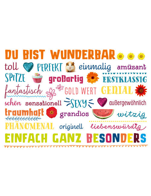 Postkarte. Kultura / Weisheiten/Sprüche / Quer
