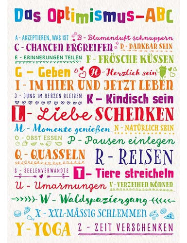 Postkarte. Kultura / Weisheiten/Sprüche / Hoch
