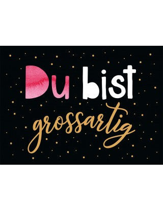 Postkarte Goldrichtig quer