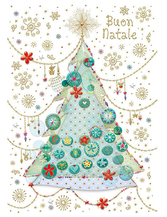 Biglietto Buon Natale C/rilievo E Foil