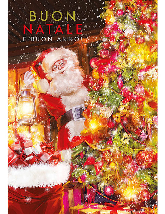 Biglietto Buon Natale C/glitter