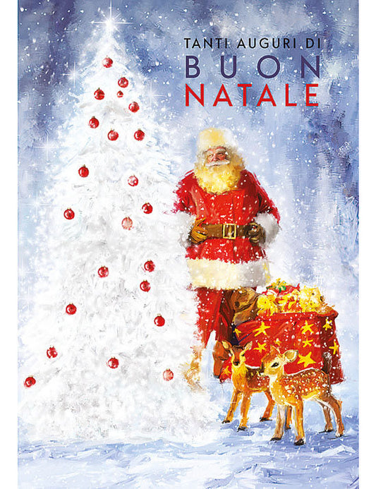 Biglietto Buon Natale C/glitter