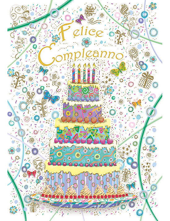 Biglietto Compleanno C/rilievo E Foil