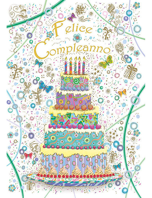 Biglietto Compleanno C/rilievo E Foil