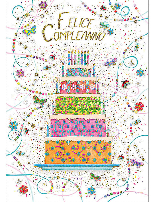 Biglietto Compleanno C/rilievo E Foil