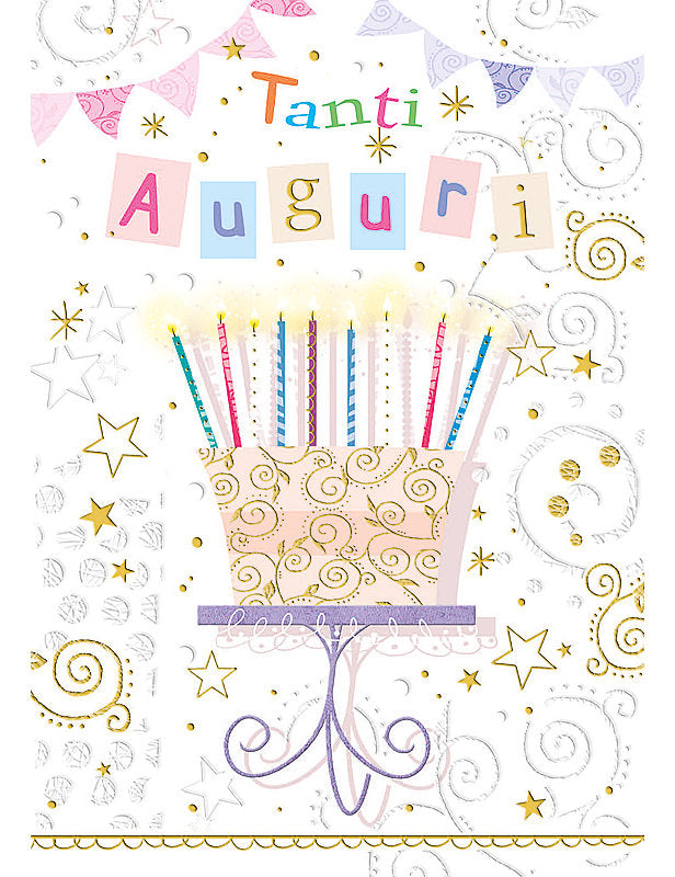 Biglietto Compleanno Auguri C/foil