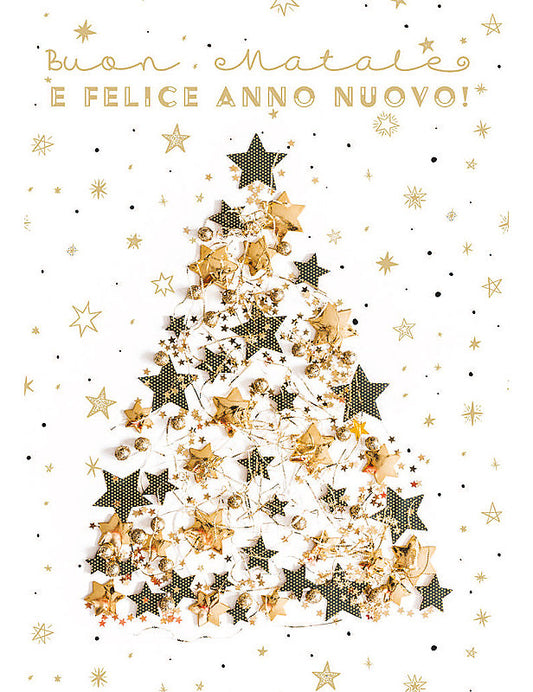 Biglietto Natale Fotografico C/foil E Glitter