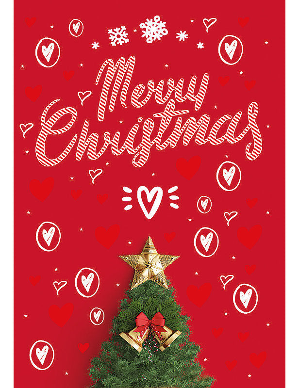 Biglietto Natale Fotografico C/foil E Glitter