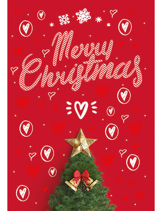Biglietto Natale Fotografico C/foil E Glitter