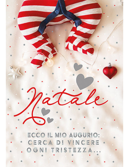 Biglietto Natale Fotografico C/foil E Glitter