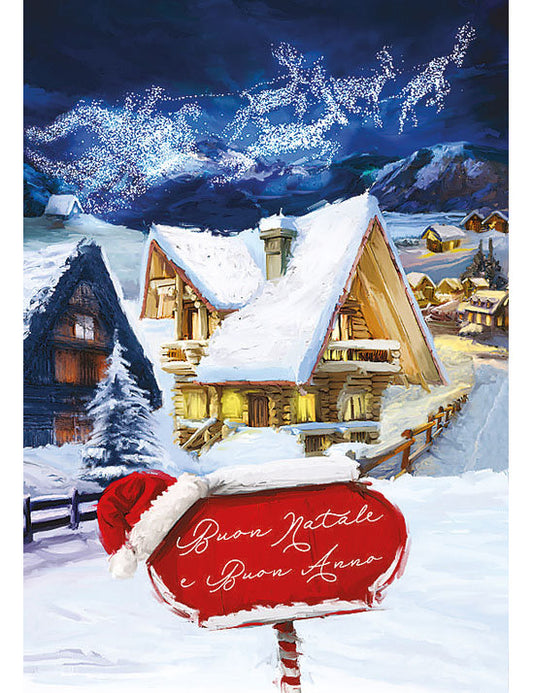 Biglietto Natale Classic C/glitter