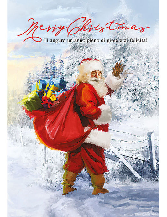Biglietto Natale Classic C/glitter