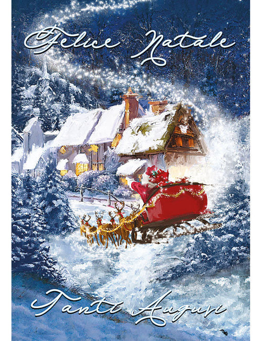 Biglietto Natale Classic C/glitter