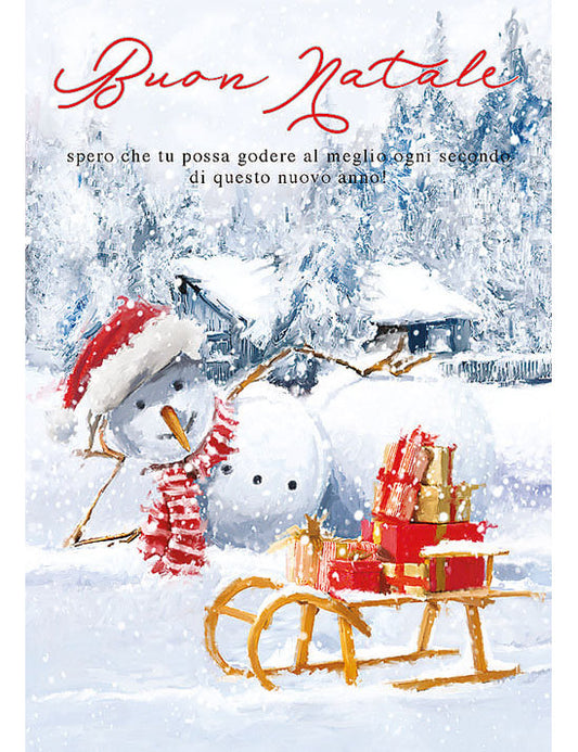 Biglietto Natale Classic C/glitter