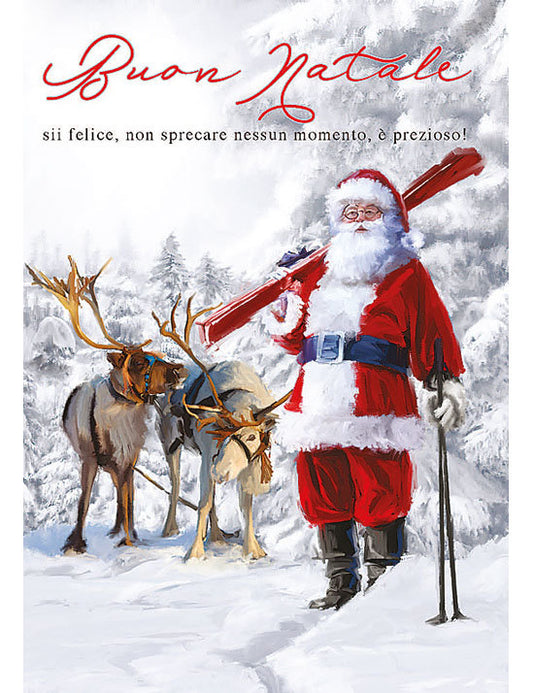 Biglietto Natale Classic C/glitter