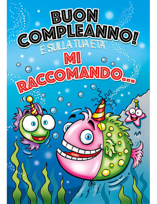 Biglietto Auguri Humor C/glitter