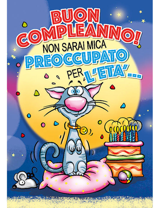 Biglietto Auguri Humor C/glitter