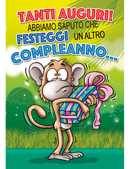 Biglietto Auguri Humor C/glitter