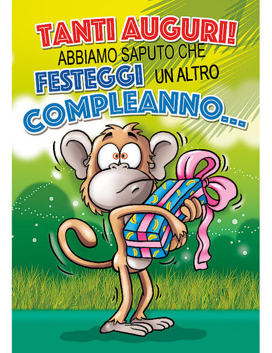 Biglietto Auguri Humor C/glitter