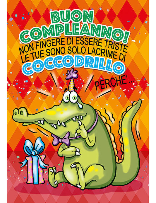 Biglietto Auguri Humor C/glitter