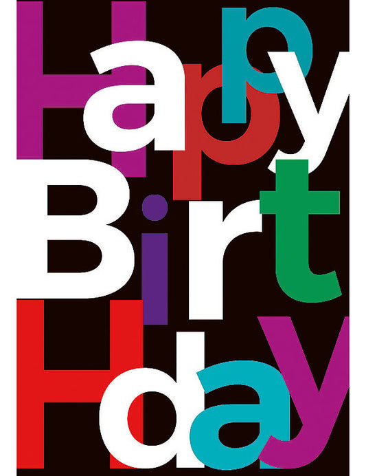 Biglietto Happy Birthday Metal C/glitter