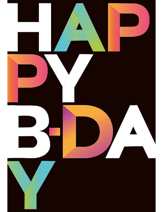 Doppelkarte / Happy B-day / hoch