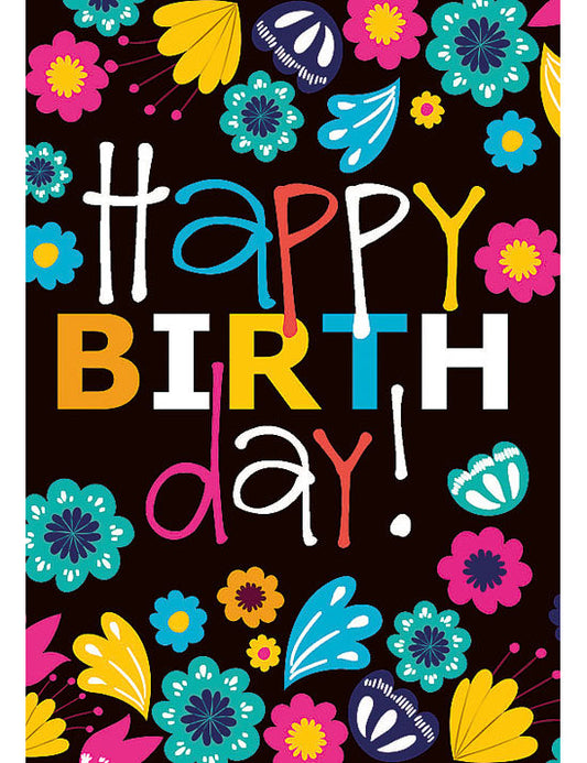 Biglietto Happy Birthday Metal C/glitter