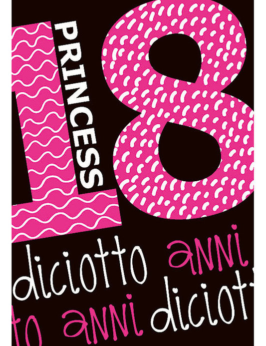 Biglietto 18 Anni Metal C/glitter