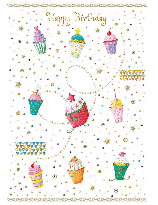Doppelkarte / Happy Birthday / hoch