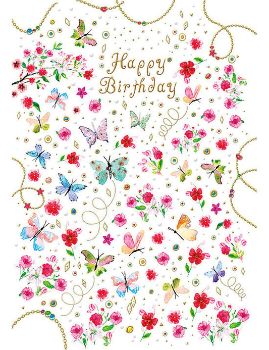 Biglietto Auguri Butterfly C/rilievo E Foil