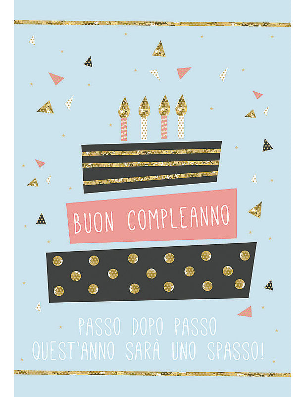 Biglietto Buon Compleanno Design C/foil