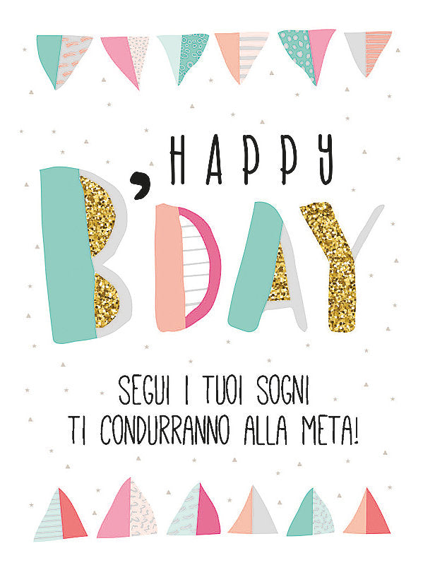 Biglietto Buon Compleanno Design C/foil