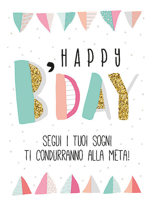 Biglietto Buon Compleanno Design C/foil