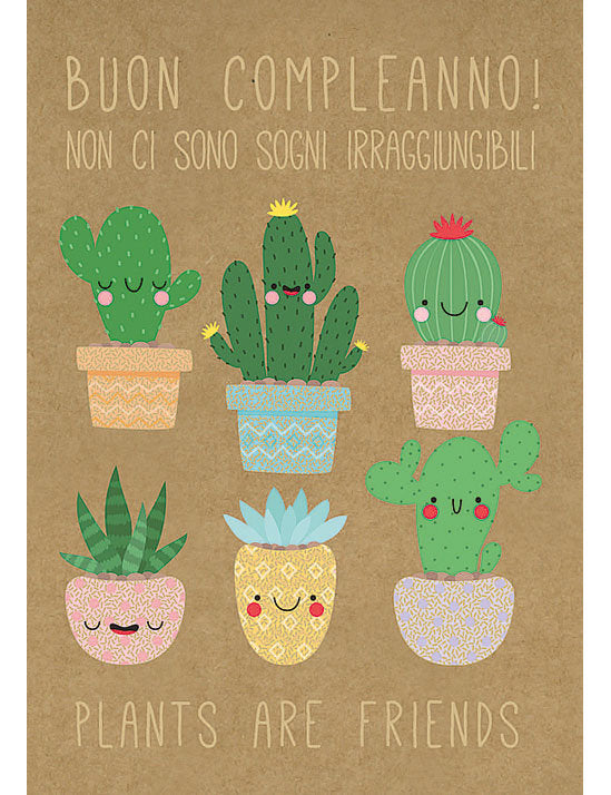 Biglietto Compleanno Design Kraft C/foil