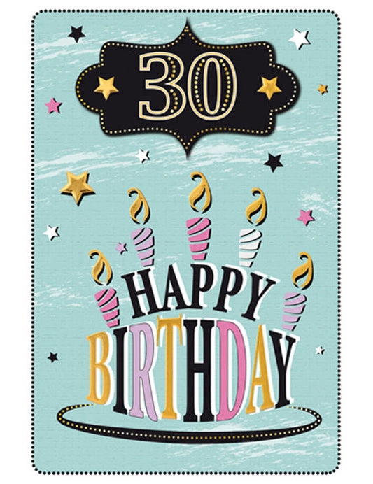 Doppelkarte / Zahlengeburtstag 30
