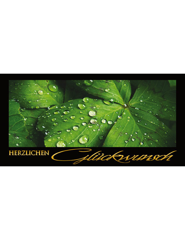 Herzlichen Glückwunsch: Kleeblatt/Tau