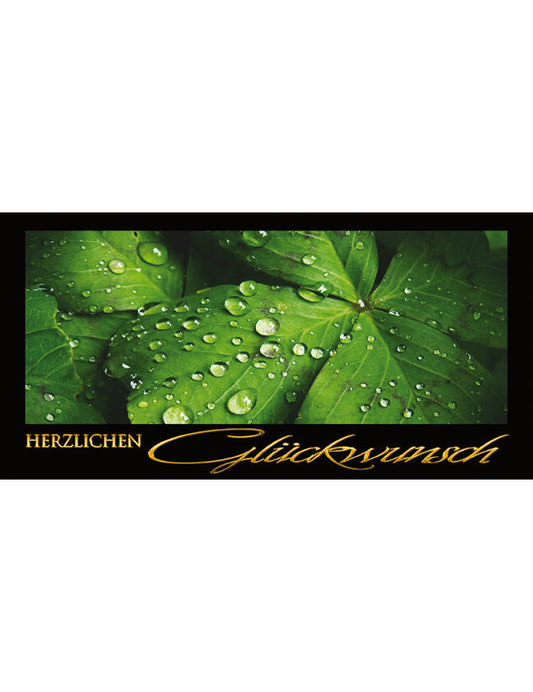 Herzlichen Glückwunsch: Kleeblatt/Tau