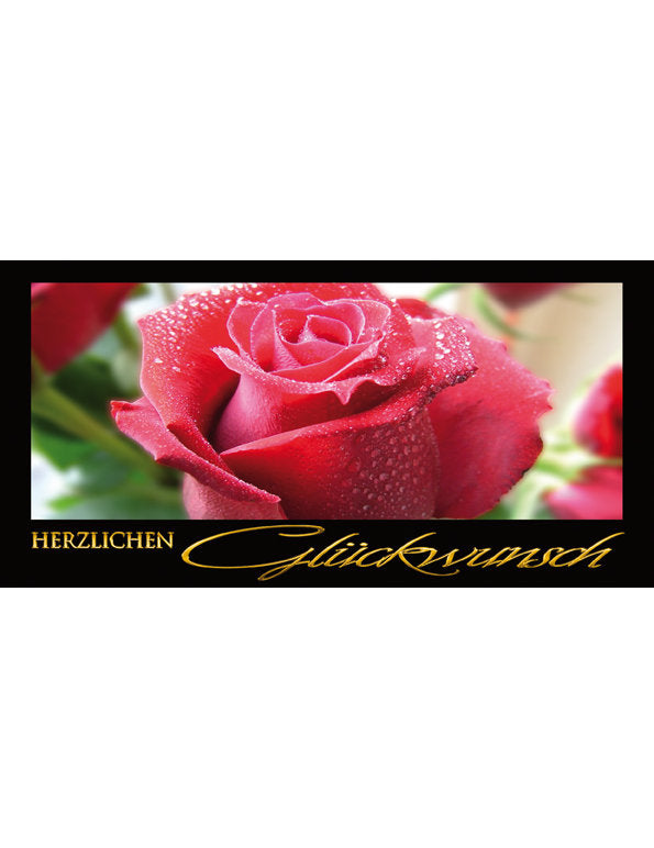 Herzlichen Glückwunsch: Rose
