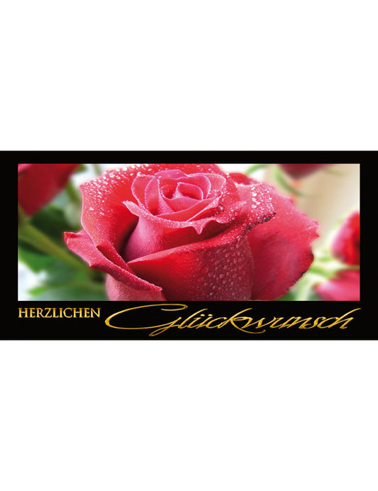 Herzlichen Glückwunsch: Rose
