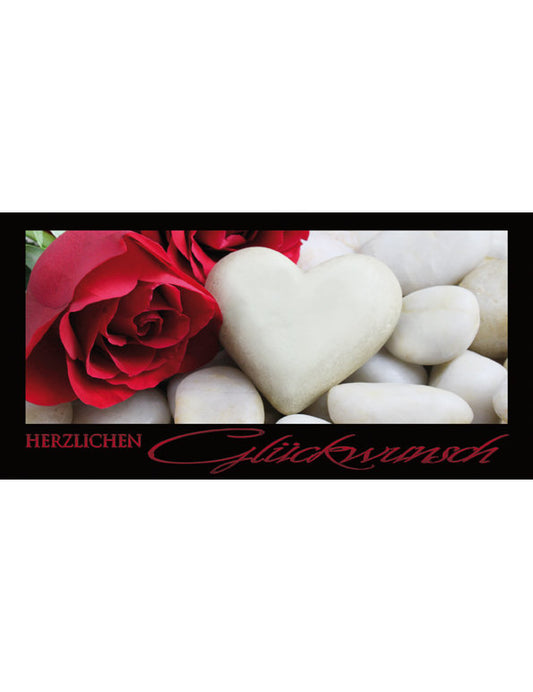 Herzlichen Glückwunsch: Rose/Herz