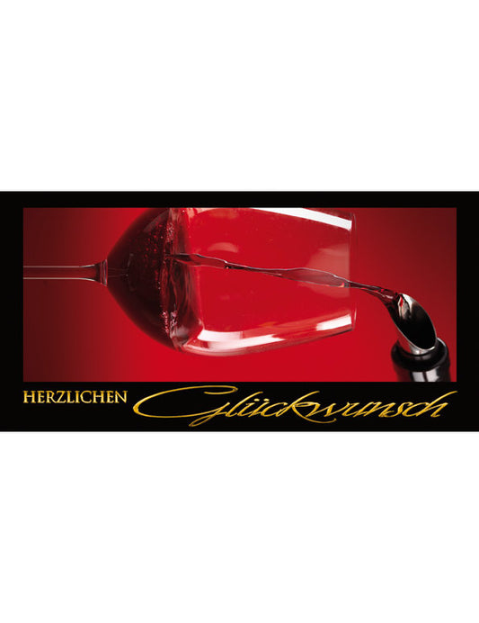 Herzlichen Glückwunsch: Wein/Glas