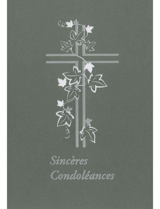 Doppelkarte. Sincères Condoléances