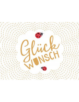 Postkarte Goldrichtig quer