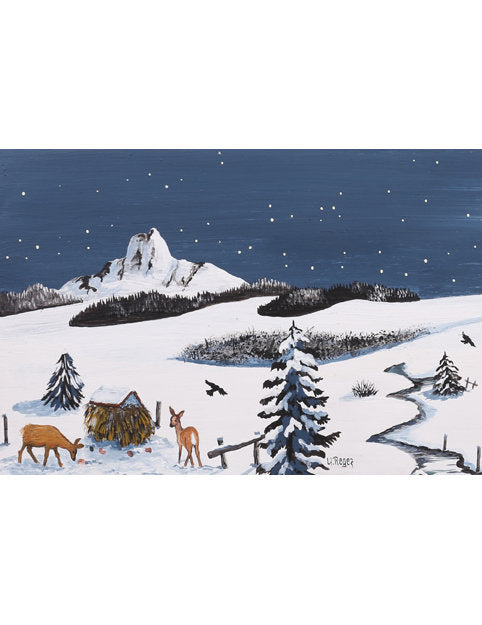 Doppelkarte blanco Winter