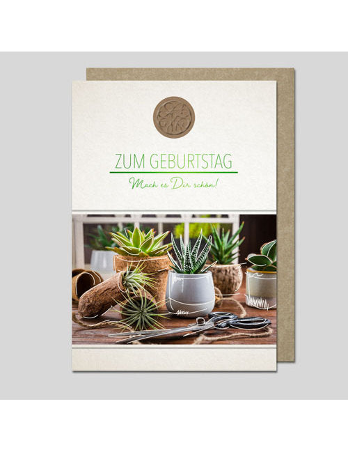 Doppelkarte. Geburtstag