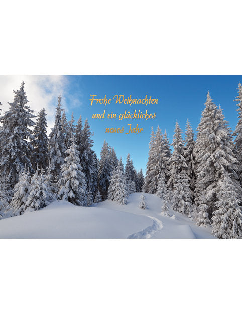 Doppelkarte Winter Weihnachten